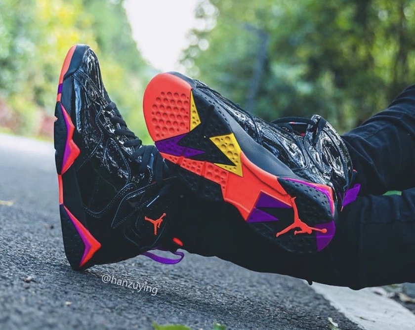 Air Jordan 7é»è²æ¼ç:registered:313358-006å叿¥æOn-Feet