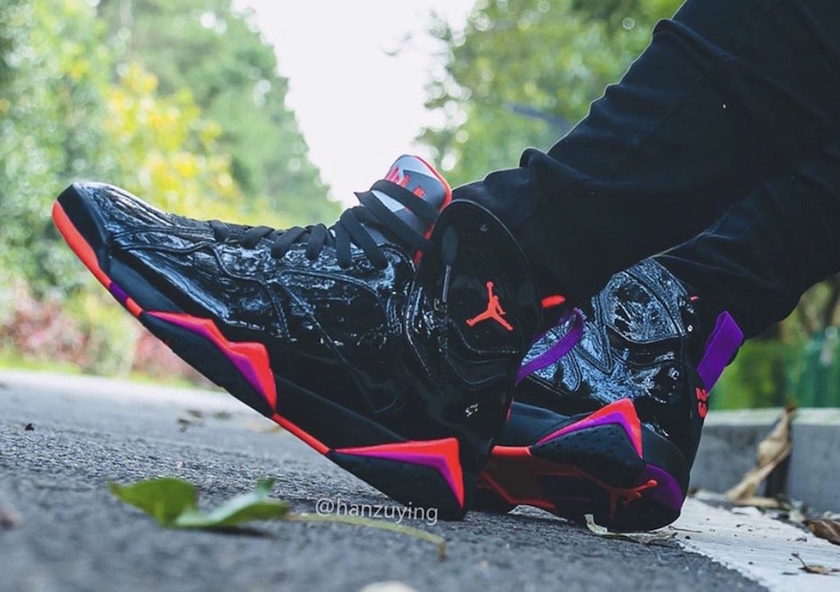 Air Jordan 7é»è²æ¼ç:registered:313358-006å叿¥æOn-Feet