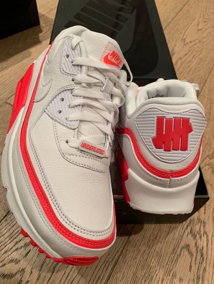Undefeated Nike Air Max 90 White Solar Red Release Date