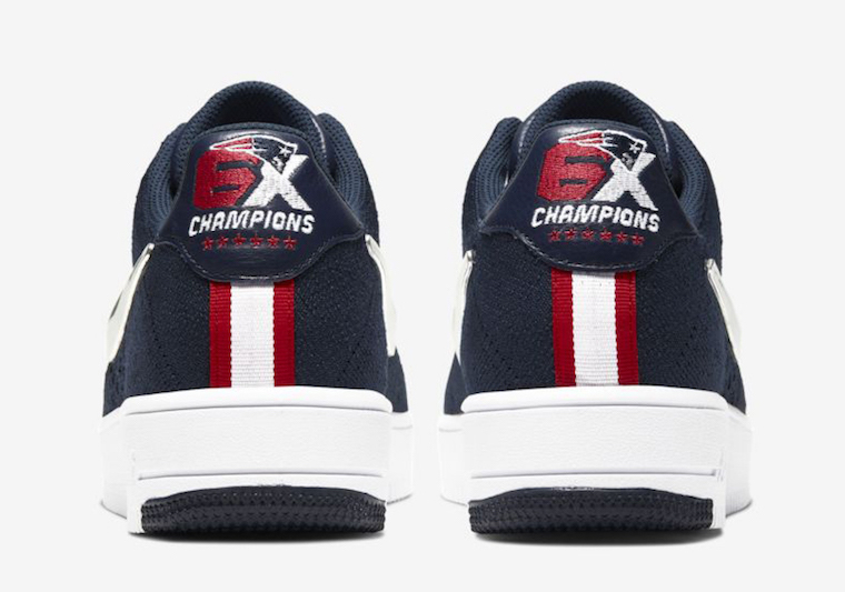 Nike Air Force 1 Flyknit New England Patriotså叿¥æ