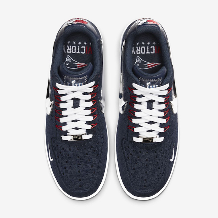 Nike Air Force 1 Flyknit New England Patriotså叿¥æ