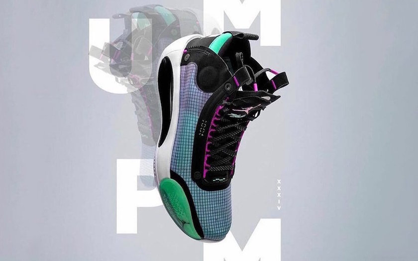 Air Jordan 34 Blue Void Green Glow Black Metallic AR3240-400 Release Date