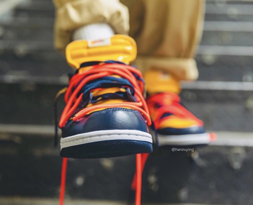 Off-White Nike Dunk Low大å¦éæµ·åCT0856-700å叿¥æOn-Feet