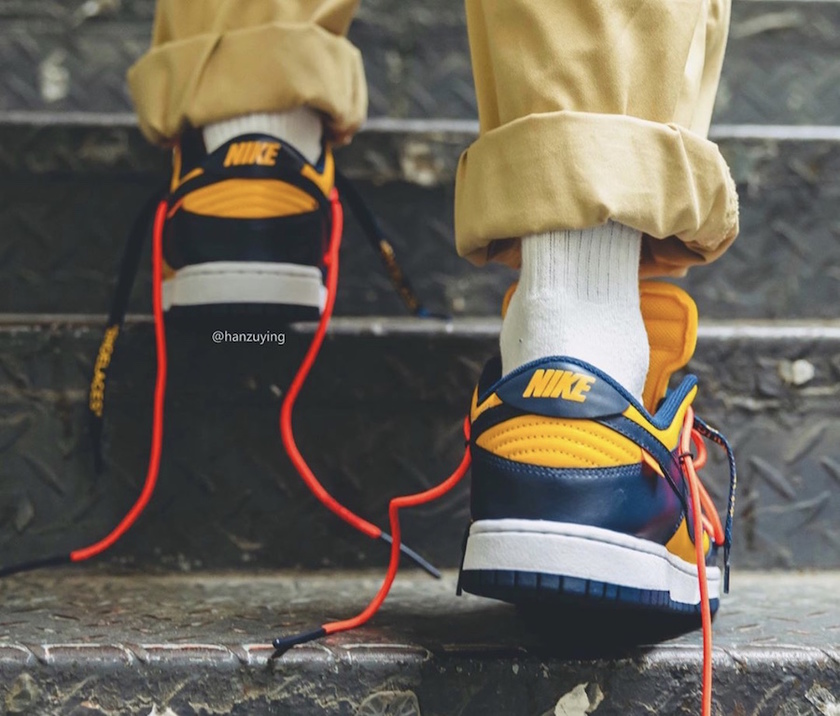 Off-White Nike Dunk Low大å¦éæµ·åCT0856-700å叿¥æOn-Feet