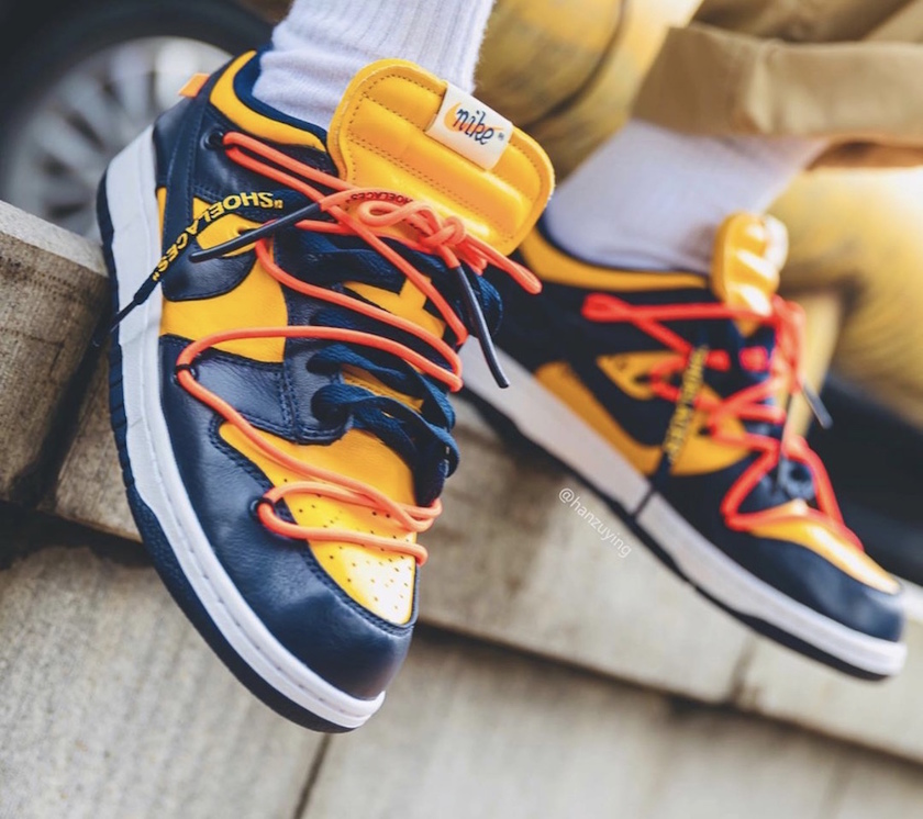 Off-White Nike Dunk Low大å¦éæµ·åCT0856-700å叿¥æOn-Feet