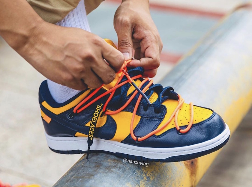 Off-White Nike Dunk Low大å¦éæµ·åCT0856-700å叿¥æOn-Feet