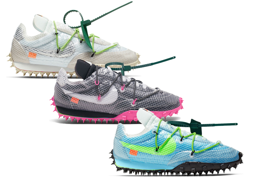 Off-White Nike Waffle Racer CD8180-001 CD8180-100 CD8180-400å叿¥æ
