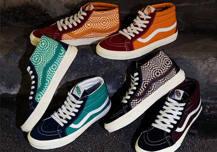Billys Tokyo Vans Sk8-Mid Warped Check Release Date