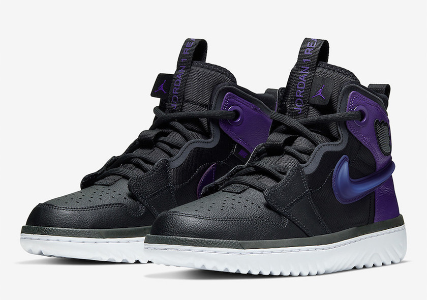 Air Jordan 1 React Black Purple AR5321-005åå:registered:æ¥æ