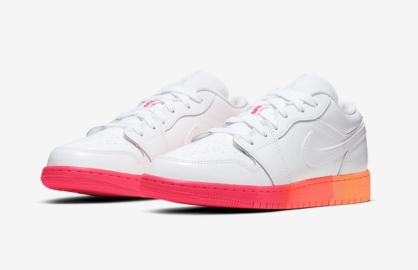 Air Jordan 1 Low GS White Crimson Mango 554723-100åå:registered:æ¥æ