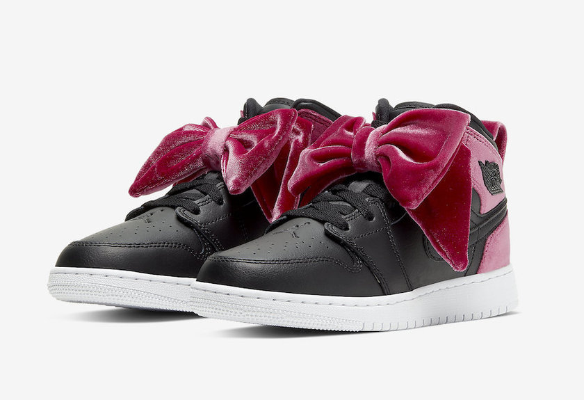 Air Jordan 1 Mid Bow Black Noble Red CK5678-006åå:registered:æ¥æ