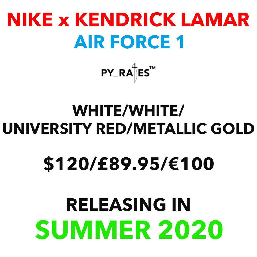 Kendrick Lamar Nike Air Force 1 Low White University Red Metallic Goldåå:registered:æ¥æ