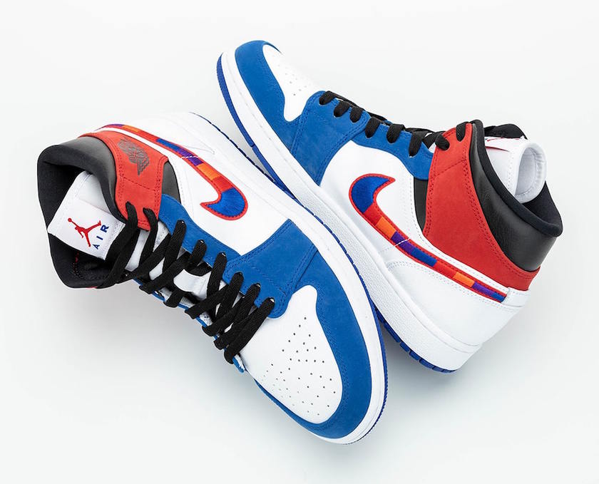 Air Jordan 1 Mid Multicolor Swoosh 852542-146åå:registered:æ¥æ