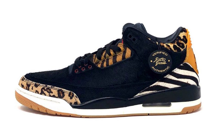 Air Jordan 3 Animal Pack CK4344-001 2020 Retroåå:registered:æ¥æ