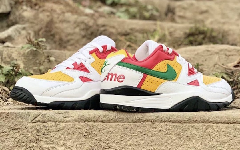 Supreme Nike Air Cross Trainer 3 Low White Pine Green University Goldå叿¥æ
