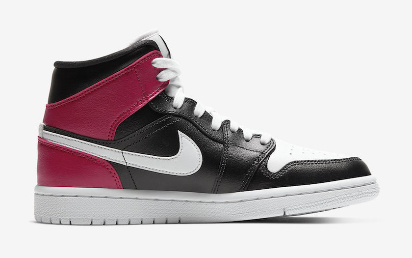 Air Jordan 1 Mid WMNS Black White Noble Red BQ6472-016åå:registered:æ¥æ