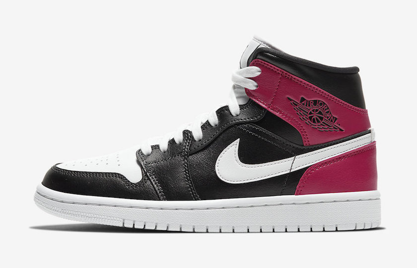 Air Jordan 1 Mid WMNS Black White Noble Red BQ6472-016åå:registered:æ¥æ