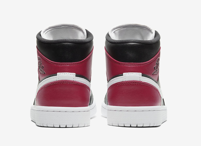 Air Jordan 1 Mid WMNS Black White Noble Red BQ6472-016åå:registered:æ¥æ