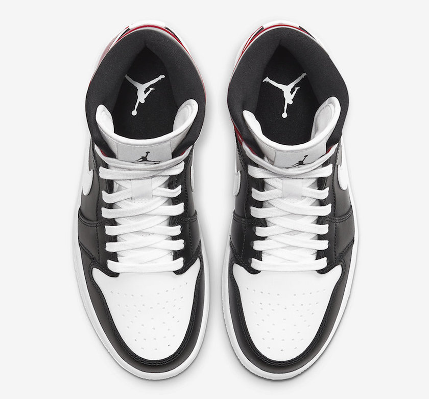 Air Jordan 1 Mid WMNS Black White Noble Red BQ6472-016åå:registered:æ¥æ