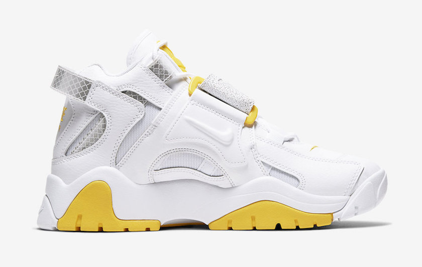 Nike Air Barrage Mid White Yellow Reflective CJ9574-100åå:registered:æ¥æ
