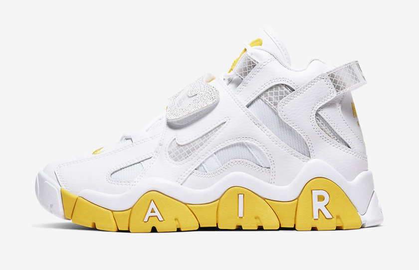 Nike Air Barrage Mid White Yellow Reflective CJ9574-100åå:registered:æ¥æ