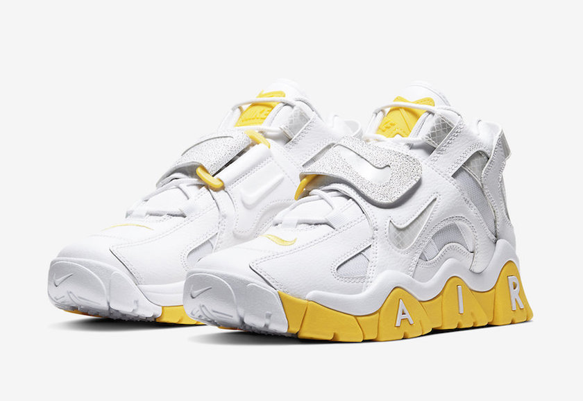 Nike Air Barrage Mid White Yellow Reflective CJ9574-100åå:registered:æ¥æ