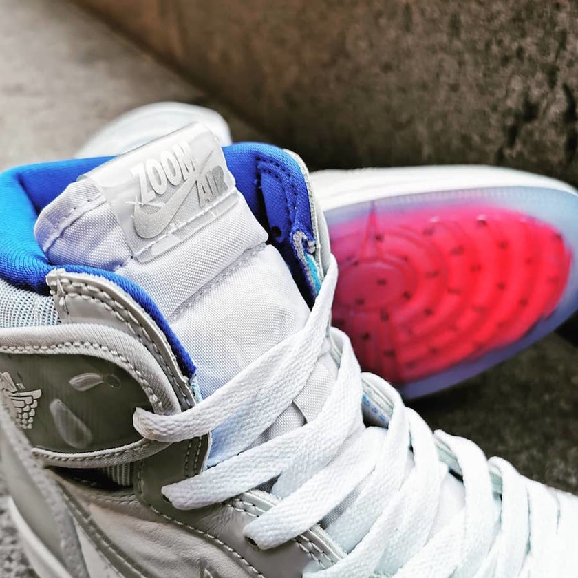 Air Jordan 1 High Zoom R2T White Racer Blue CK6637-104åå:registered:æ¥æ