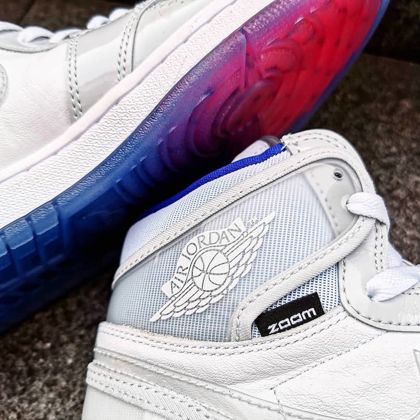 Air Jordan 1 High Zoom R2T White Racer Blue CK6637-104åå:registered:æ¥æ