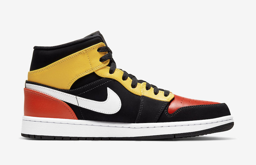 Air Jordan 1 Mid SE Black Amarillo Team Orange 852542-087åå:registered:æ¥æ
