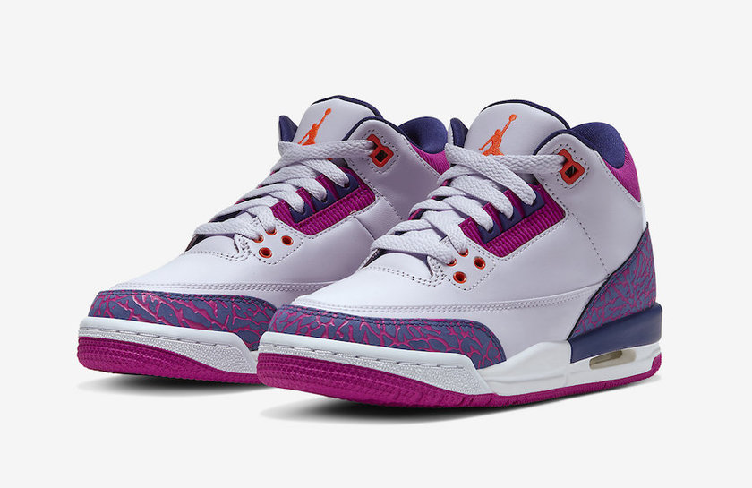 Air Jordan 3 GS Barely Grape Hyper Crimson Fire Pink 441140-500åå:registered:æ¥æ