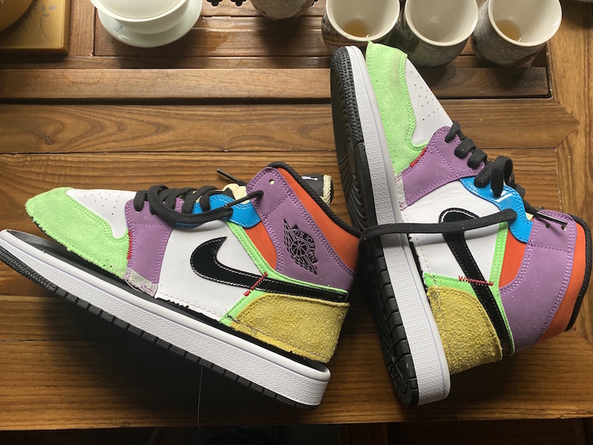 Air Jordan 1 Mid SE Multicolor CW1140-100åå:registered:æ¥æ
