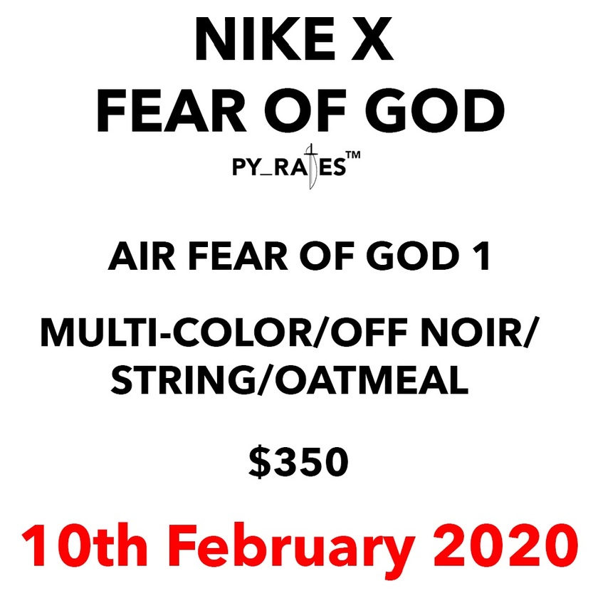 Nike Air Fear of God 1å¤è²Off Noirç»çº¿ç麦çå叿¥æ
