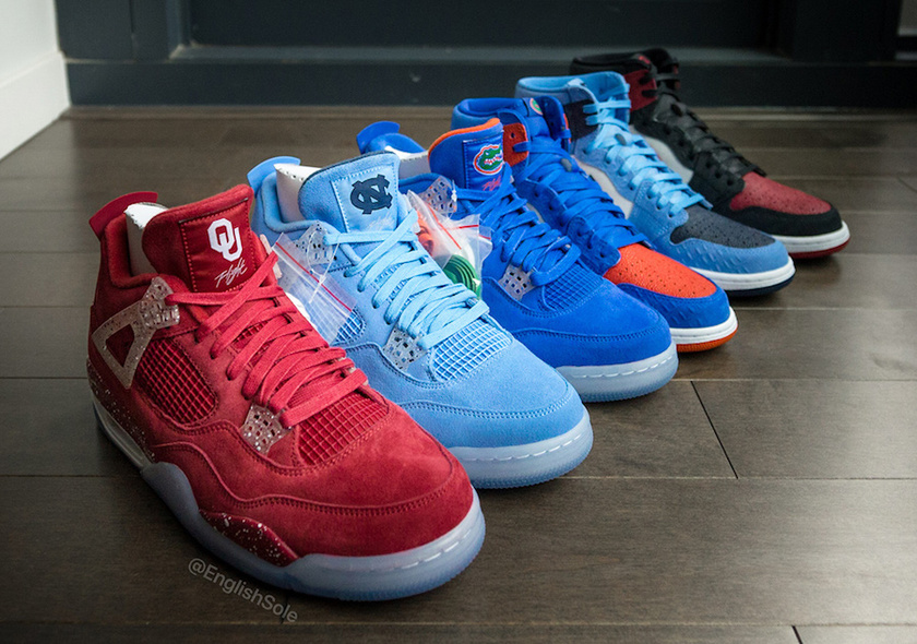Air Jordan 1 Air Jordan 4 College PE Oklahoma UNCä½ç½éè¾¾