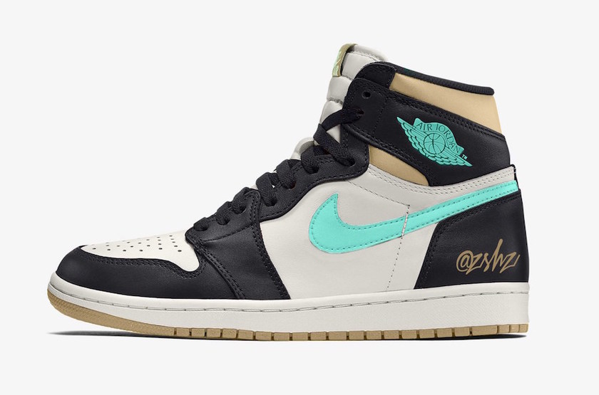 Air Jordan 1 Black Light Army Sail Fresh Mint 555088-033åå:registered:æ¥æ
