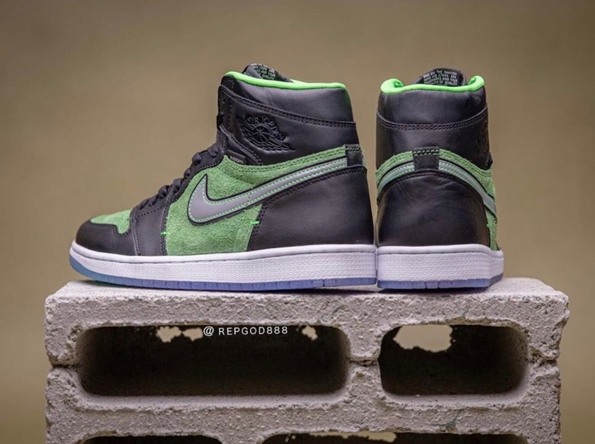 Air Jordan 1 High Zoom Black Green CK6637-002åå:registered:æ¥æ