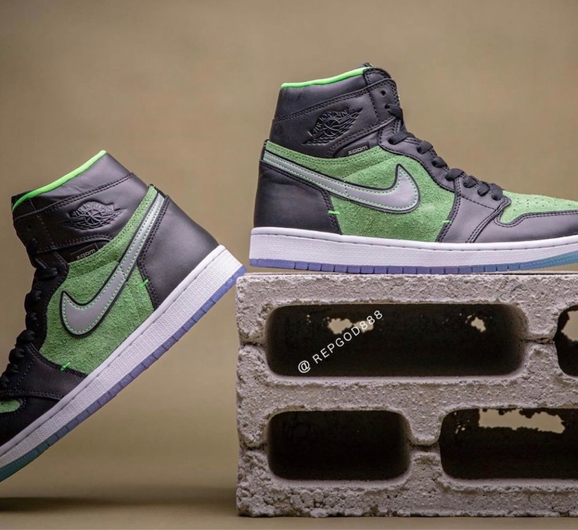 Air Jordan 1 High Zoom Black Green CK6637-002åå:registered:æ¥æ