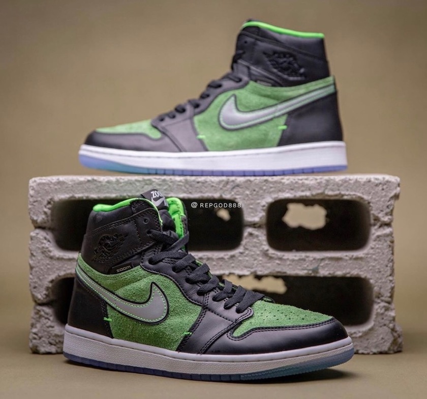 Air Jordan 1 High Zoom Black Green CK6637-002åå:registered:æ¥æ