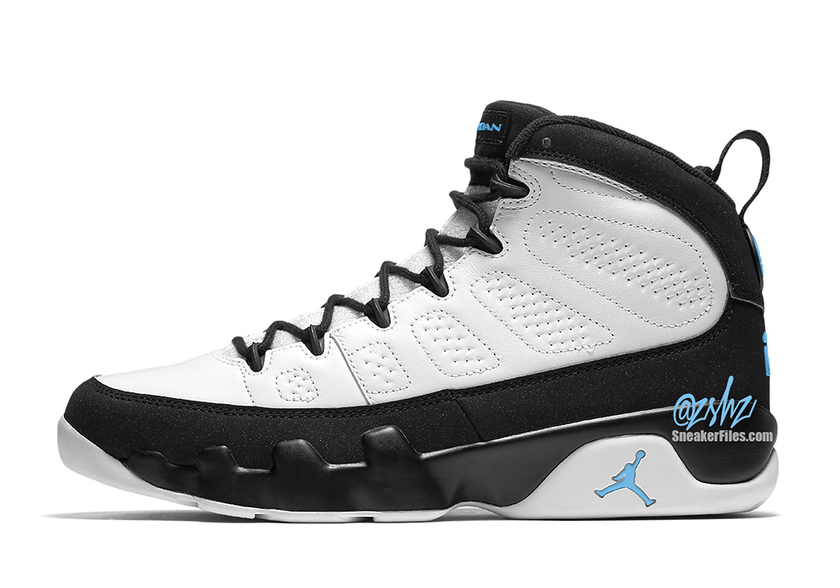 Air Jordan 9 White Black University Blue CT8019-140åå:registered:æ¥æ