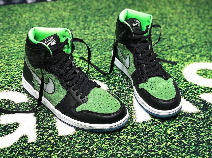 Air Jordan 1 Zoom Black Rage Green CK6637-002åå:registered:æ¥æ