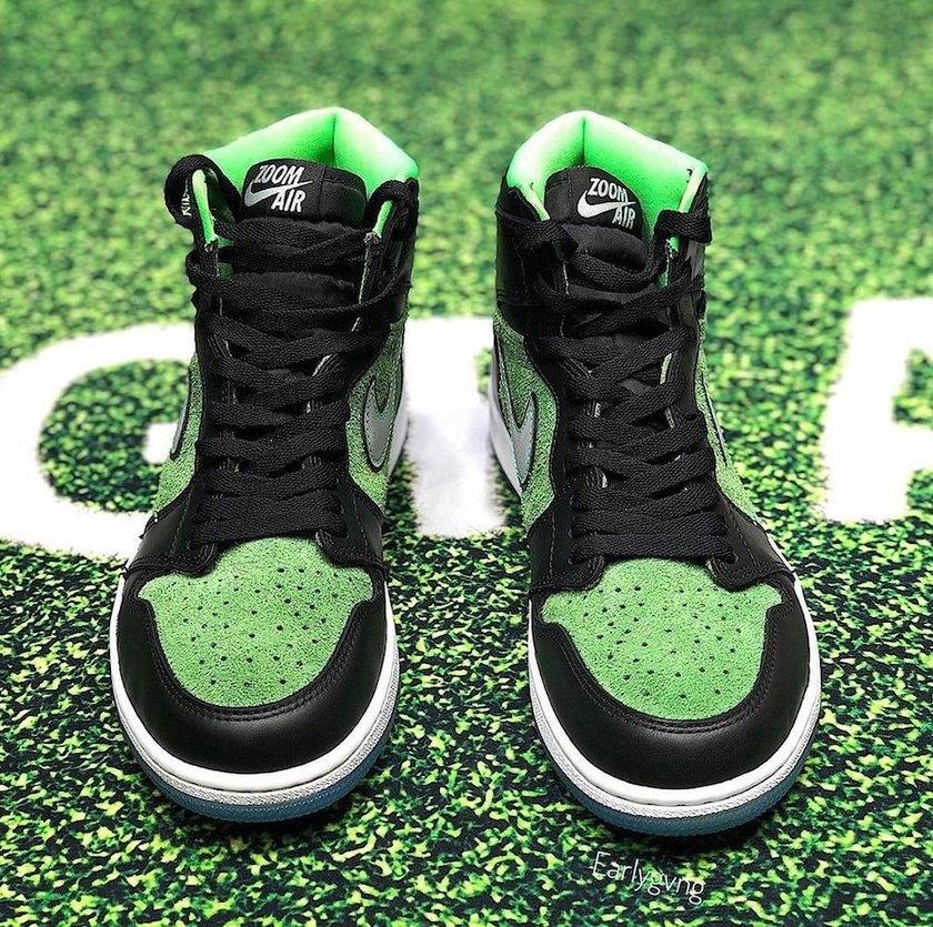 Air Jordan 1 Zoom Black Rage Green CK6637-002åå:registered:æ¥æ