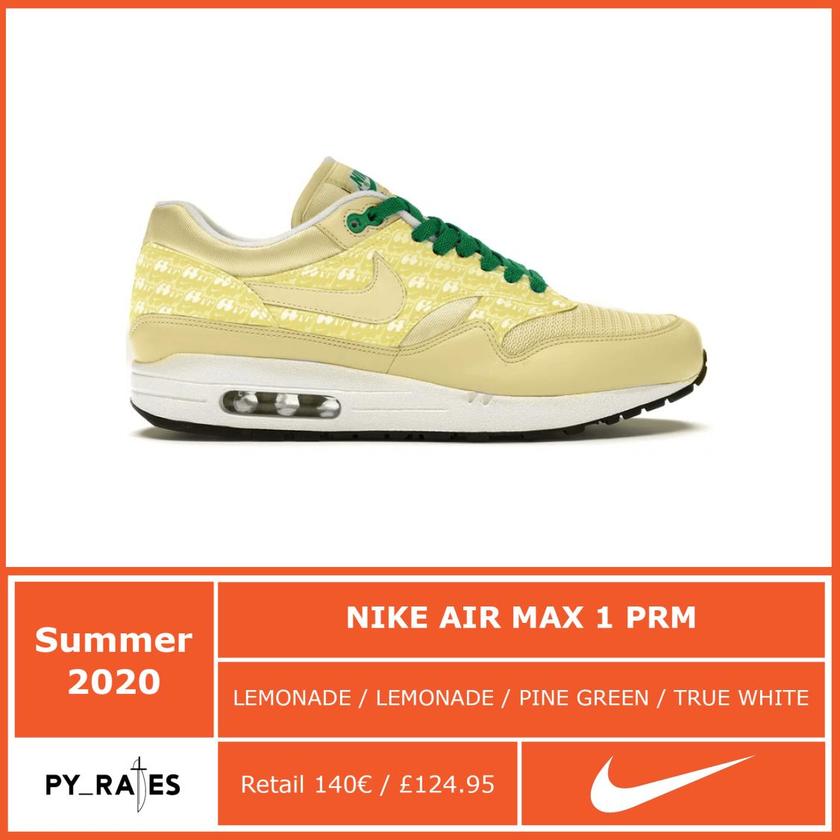 Nike Air Max 1 Lemonade 2020åå:registered:æ¥æ