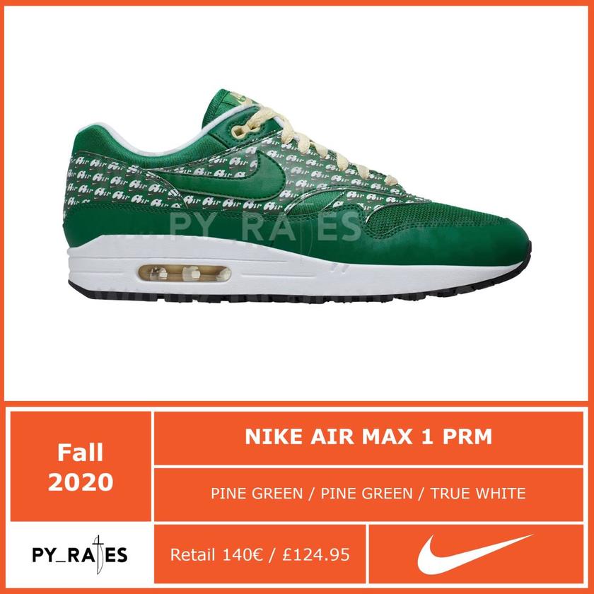 Nike Air Max 1 Powerwall Pine Green 2020åå:registered:æ¥æ