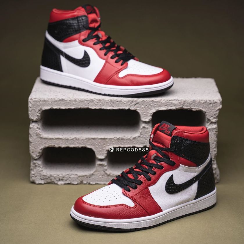 竟然没有丝绸?aj 1 "satin snake" 上脚照首次曝光!
