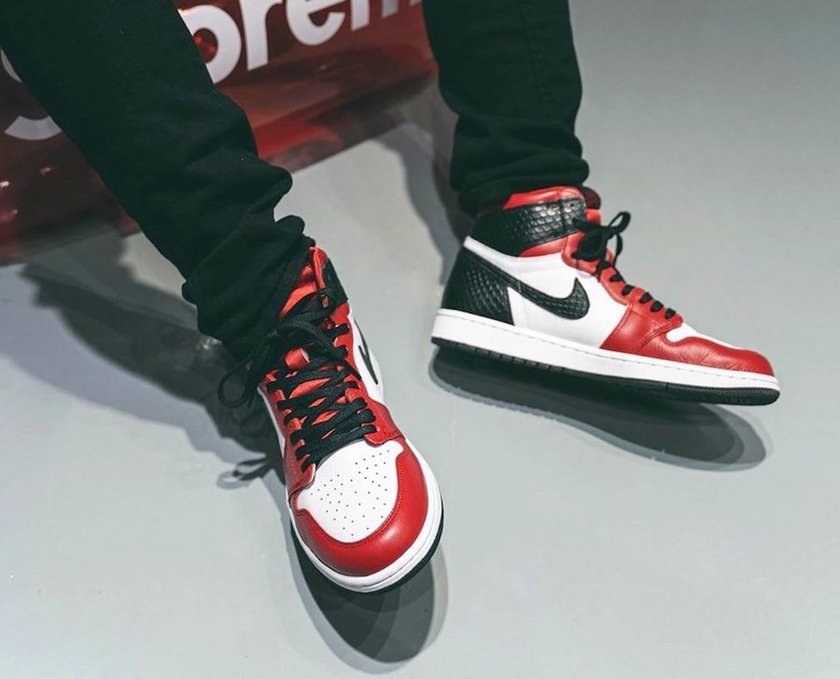 Air Jordan 1 Satin Snake CD0461-601åå:registered:æ¥æ