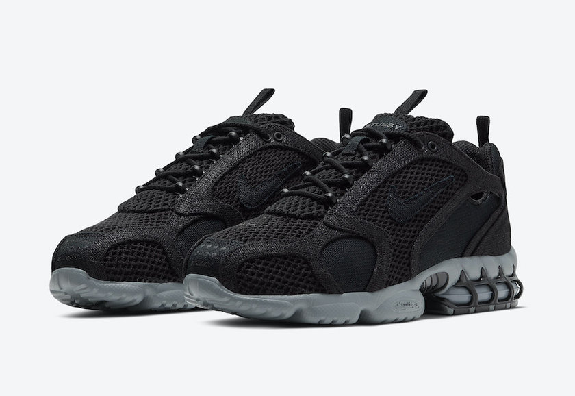 Stussy Nike Air Zoom Spiridon Cage 2é»è²ç°è²CQ5486-001åå:registered:æ¥æ