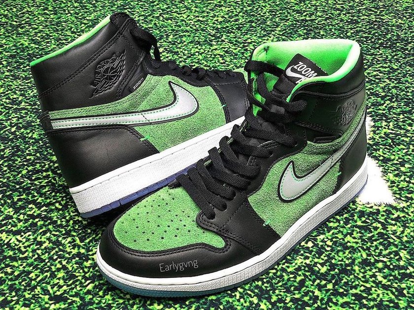 Air Jordan 1 Zoom Black Rage Green CK6637-002åå:registered:æ¥æ