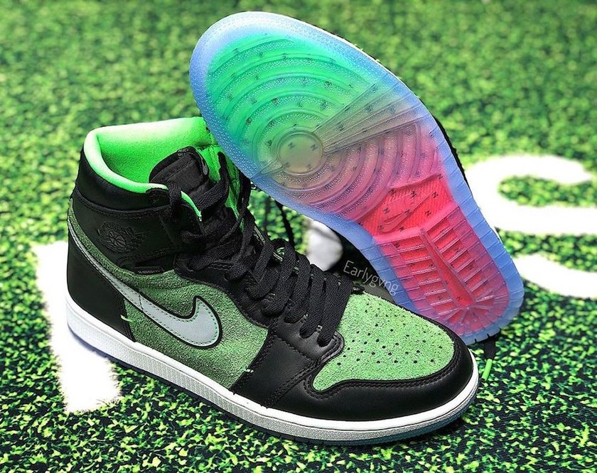 Air Jordan 1 Zoom Black Rage Green CK6637-002åå:registered:æ¥æ