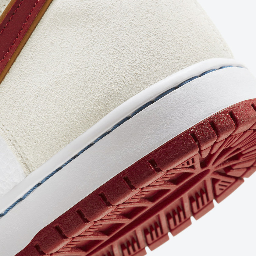 Nike SB Dunk High Sail Team Crimson CV9499-100åå:registered:æ¥æä»·æ ¼