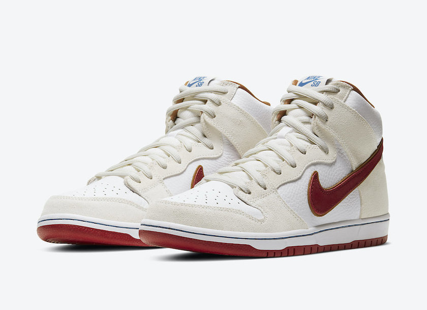 Nike SB Dunk High Sail Team Crimson CV9499-100åå:registered:æ¥æä»·æ ¼