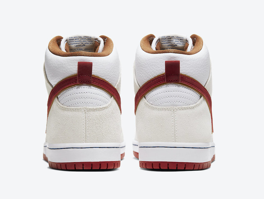 Nike SB Dunk High Sail Team Crimson CV9499-100åå:registered:æ¥æä»·æ ¼